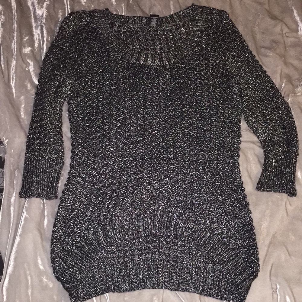 Sweater over top.